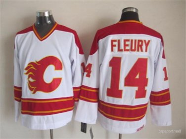 14 Theoren Fleury Stitched Jersey Size S to 3 XL white