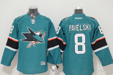 8 Joe Pavelski Stitched Jersey Size S to 3 XL green