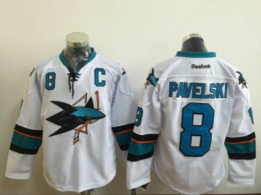8 Joe Pavelski Stitched Jersey Size S to 3 XL white