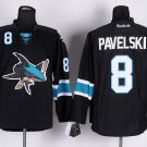8 Joe Pavelski Stitched Jersey Size S to 3 XL black