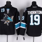 19 Joe Thornton Stitched Jersey Size S to 3 XL black