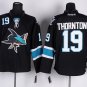 19 Joe Thornton Stitched Jersey Size S to 3 XL black