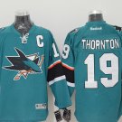 19 Joe Thornton Stitched Jersey Size S to 3 XL green