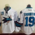 19 Joe Thornton Stitched Jersey Size S to 3 XL white