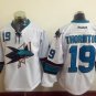 19 Joe Thornton Stitched Jersey Size S to 3 XL white