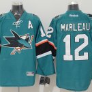 12 Patrick Marleau Stitched Jersey Size S to 3 XL green