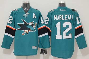 12 Patrick Marleau Stitched Jersey Size S to 3 XL green