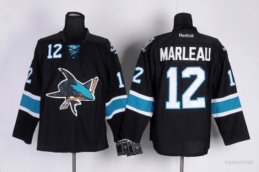 12 Patrick Marleau Stitched Jersey Size S to 3 XL black