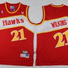21 Dominique Wilkins Stitched Jersey Size S to 3 XL red