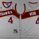 4 Spud Webb Stitched Jersey Size S to 3 XL white