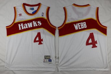 4 Spud Webb Stitched Jersey Size S to 3 XL white