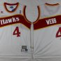 4 Spud Webb Stitched Jersey Size S to 3 XL white