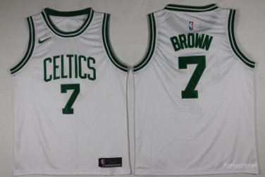 7 Jaylen Brown Stitched Jersey Size S to 3 XL white