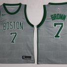 7 Jaylen Brown Stitched Jersey Size S to 3 XL grey