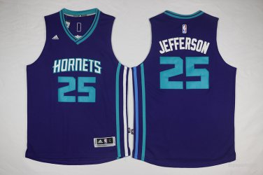 25 Al Jefferson Stitched Jersey Size S to 3 XL blue