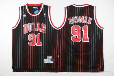 91 Dennis Rodman Stitched Jersey Size S to 3 XL black