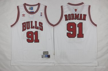 91 Dennis Rodman Stitched Jersey Size S to 3 XL white