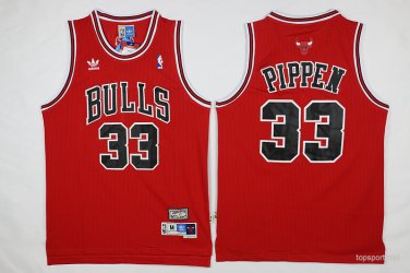 33 Scottie Pippen Stitched Jersey Size S to 3 XL red