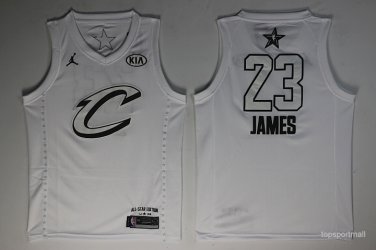 23 LeBron James Stitched Jersey Size S to 3 XL white
