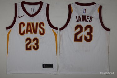 23 LeBron James Stitched Jersey Size S to 3 XL white 2