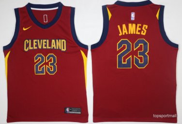 23 LeBron James Stitched Jersey Size S to 3 XL red