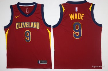 9 Dwyane Wade Stitched Jersey Size S to 3 XL red