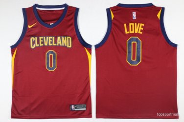 0 Kevin Love Stitched Jersey Size S to 3 XL red