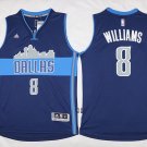 8 Deron Williams Stitched Jersey Size S to 3 XL blue