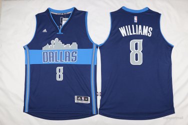 8 Deron Williams Stitched Jersey Size S to 3 XL blue
