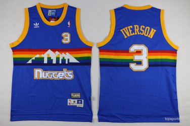 3 Allen Iverson  Stitched Jersey Size S to 3 XL blue