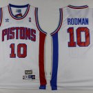 10 Dennis Rodman Stitched Jersey Size S to 3 XL white