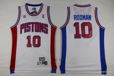 10 Dennis Rodman Stitched Jersey Size S to 3 XL white