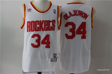 34 Hakeem Olajuwon Stitched Jersey Size S to 3 XL white