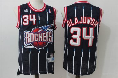 34 Hakeem Olajuwon Stitched Jersey Size S to 3 XL black