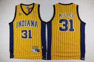 31 Reggie Miller  Stitched Jersey Size S to 3 XL yellow