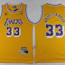 33 Kareem Abdul Jabbar  Stitched Jersey Size S to 3 XL yellow