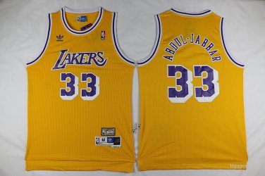 33 Kareem Abdul Jabbar  Stitched Jersey Size S to 3 XL yellow