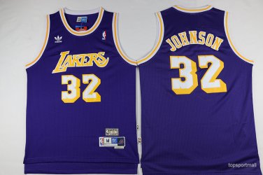 32 Magic Johnson  Stitched Jersey Size S to 3 XL blue