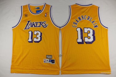 13 wilt chamberlain Stitched Jersey Size S to 3 XL yellow