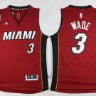 3 Dwyane Wade Stitched Jersey Size S to 3 XL red