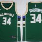  34 Giannis Antetokounmpo Stitched Jersey Size S to 3 XL green 3
