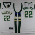 22 Khris Middleton Stitched Jersey Size S to 3 XL white