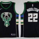 22 Khris Middleton Stitched Jersey Size S to 3 XL black