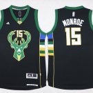 15 Greg Monroe Stitched Jersey Size S to 3 XL black