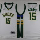 15 Greg Monroe Stitched Jersey Size S to 3 XL white