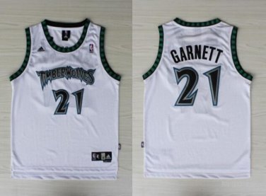 21 Kevin Garnett Stitched Jersey Size S to 3 XL white