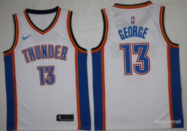 13 Paul George Stitched Jersey Size S to 3 XL white