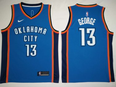 13 Paul George Stitched Jersey Size S to 3 XL blue 2