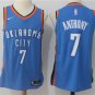7 Carmelo Anthony Stitched Jersey Size S to 3 XL blue 1