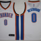 0 Russell Westbrook  Stitched Jersey Size S to 3 XL white